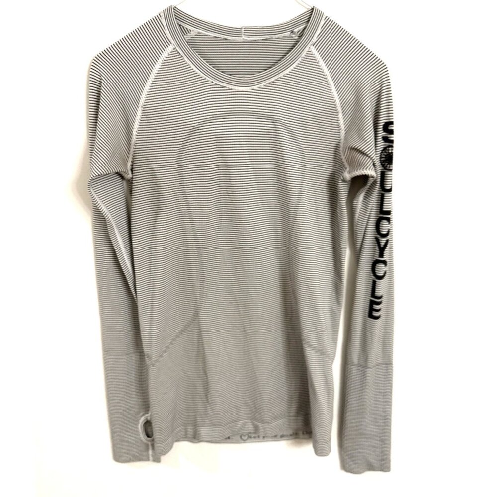 LULULEMON X SOUL CYCLE Swiftly Tech Long Sleeve Tee Micro Stripe